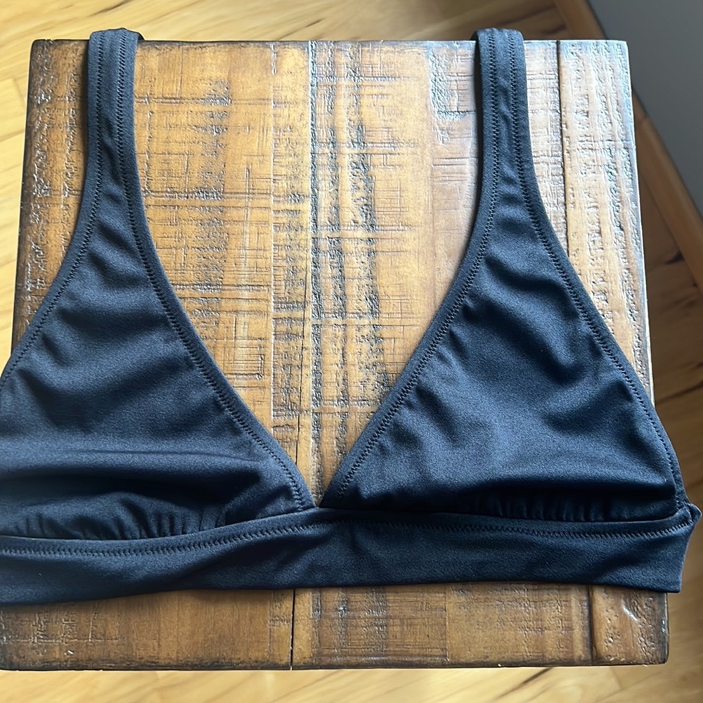 J. Crew Black Triangle Bikini Top